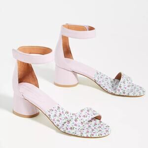 Anthropologie X Jeffrey Campbell Madison Heeled Sandals Floral Print Size 9.5
